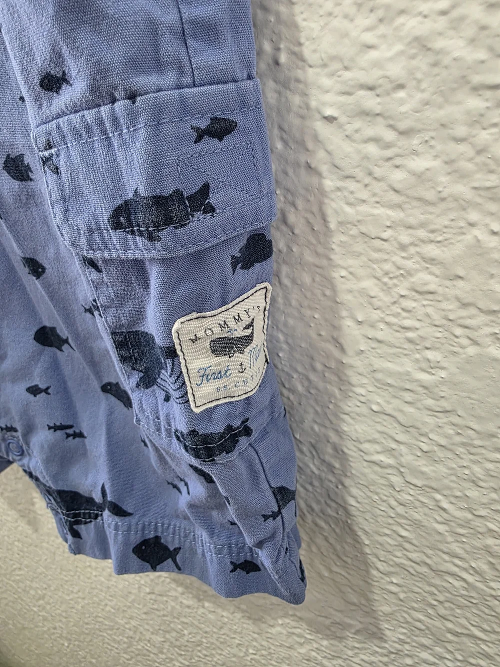 Carter's Blue Whale Print Baby Romper